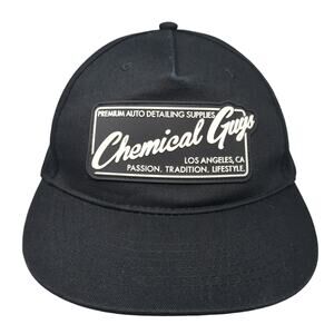 Chemical Guys Los Angeles CA Snapback Hat Black One Size Adjustable Cotton